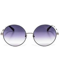 Swarovski - Accessoires ,Grijs ,Ronde Metalen Zonnebril Sk 0301-K Voor Vrouwen - Lyst