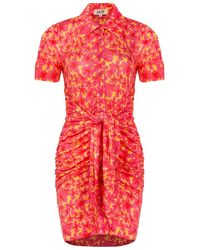 JAAF - Mini hibiscus print stretch jersey kleid - Lyst