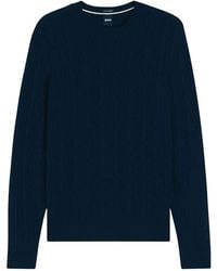 HUGO - Round-Neck Knitwear - Lyst