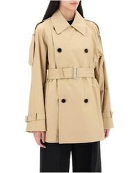 Burberry - Double-breasted midi trench coat - Lyst