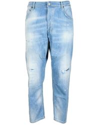 Dondup - Chris Slim-Fit Jeans Met Knoopsluiting - Lyst