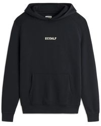 Ecoalf - Hoodies & Sweatvesten ,Blauw ,Zwarte Hoodie Met Moderne Silhouet - Lyst