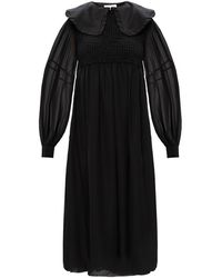 Ganni Long-sleeved Dress - Zwart