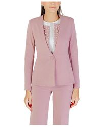 Rinascimento - Rhinestone Blazer Met Lange Mouwen En Knoopsluiting - Lyst
