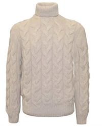Paolo Fiorillo - R air wool pullover mit zopfmuster - Lyst
