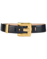 Balmain - Anthem Kalbsleder Gürtel 4,5 Cm - Lyst