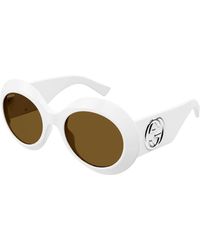Gucci - Beveled Acetate Round Sunglasses - Lyst