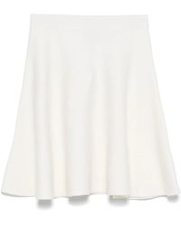 Max Mara - Witte Wol A-Lijn Rok - Lyst