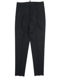 DSquared² - Broeken ,Zwart ,Wol One Pleat Wool Pant - Lyst