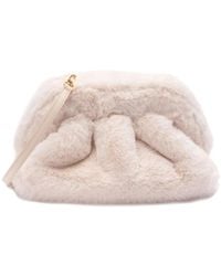 THEMOIRÈ - Pelz clutch tasche mit abnehmbarem riemen - Lyst