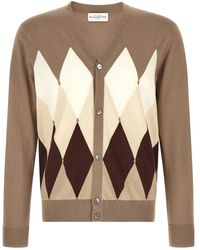 Ballantyne - Truien & Vesten ,Bruin ,Katoen Argyle Cardigan - Lyst