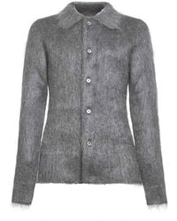 Gucci - Geborsteld Wol Mohair Cardigan - Lyst