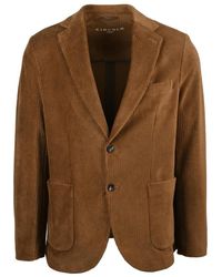 Circolo 1901 - Jassen ,Bruin ,Katoen Blazer Van Fluweel - Lyst