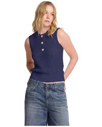 Kocca - Truien & Vesten ,Blauw ,Sleeveless Tops - Lyst