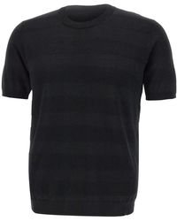 Kangra - Tops ,Zwart ,Katoen Extra-Fine Katoengaren T-Shirt - Lyst