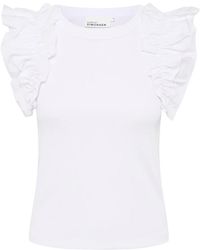 Karen By Simonsen - Ruffle Sleeve Tank Top Bright - Lyst