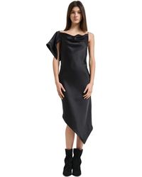 IRO - Asymmetrische Midi Jurk - Lyst