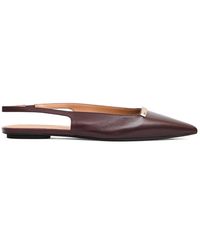 Tod's - Bordeaux Slingback Flats - Lyst