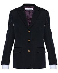 Acne Studios - Gelaagde Wollen Colbert - Lyst