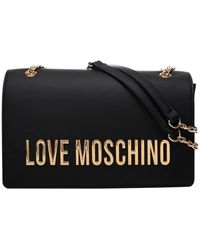 Love Moschino - Bolso de hombro negro diseño ecológico - Lyst