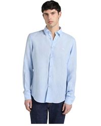 Harmont & Blaine - Overhemden ,Blauw ,Linnen Casual Shirt - Lyst