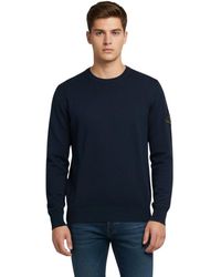 Roy Rogers - Truien & Vesten ,Blauw ,Katoen Crewneck Sweater - Lyst