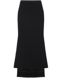 Lanvin - Asymmetric Straight-Fit Virgin Wool Skirt - Lyst