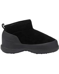 Moon Boot - Schwarzer wildleder winterstiefel - Lyst