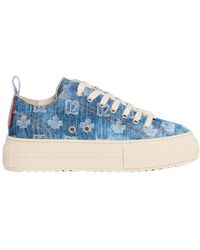 DSquared² - Schoenen ,Blauw ,Katoen Low-Top Berlin - Lyst