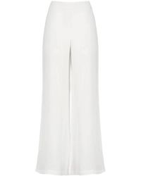 120% Lino - Wide Trousers - Lyst