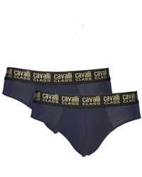Roberto Cavalli - Ondergoed ,Blauw ,Katoen Blauw Katoenen Ondergoed - Lyst