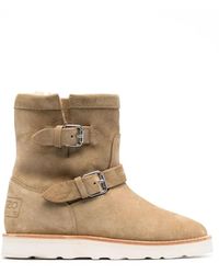 KENZO - Schoenen ,Bruin ,Leer Cozy Laars Met Gespdetail - Lyst