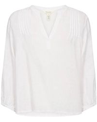 Part Two - Overhemden ,Wit ,Linnen Linnen Blouse Helderwit - Lyst