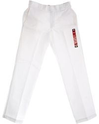 Dickies - Broeken ,Wit ,Katoen Witte Werkbroek Gestructureerde Stof - Lyst