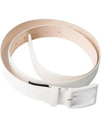 Maison Margiela - White leather belt with buckle - Lyst