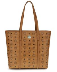 MCM - Canvas Tote Tasche Mit Visetos-Druck - Lyst