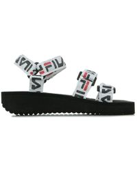Fila - Schwarze logo-sandalen hausschuhe - Lyst