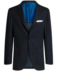 Kiton - Jassen ,Blauw ,Kasjmier Pure Cashmere Single-Breasted Jacket - Lyst