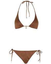 MC2 Saint Barth - Badmode ,Bruin ,Fully Triangle Bikini Top - Lyst