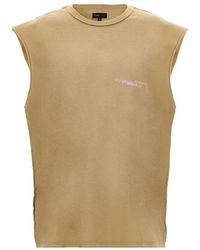 Purple Brand - Logo-Print Ärmellose Rundhals-Tops - Lyst