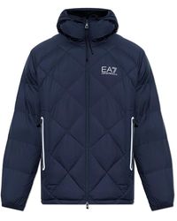 EA7 - Donsjack Met Capuchon - Lyst