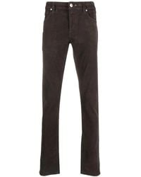 Tramarossa - Jeans ,Bruin ,Katoen Bruine Straight Jeans Met Stretchstof - Lyst