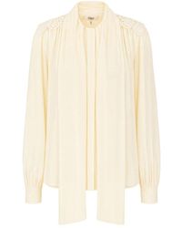 Chloé - Blouse Met Strik En Kanten Details - Lyst