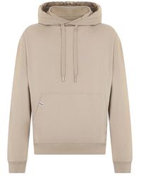 Fedeli - Hoodies & Sweatvesten ,Katoen Neutrale Hoodie Met Verstelbare Capuchon - Lyst