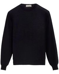 FILIPPO DE LAURENTIIS - Marineblauer leichter merinowollpullover - Lyst