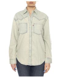 Levi's - Overhemden ,Blauw ,Denim Denim Shirts - Lyst