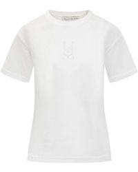 Ludovic de Saint Sernin - Weiße t-shirt mit strass monogramm - Lyst