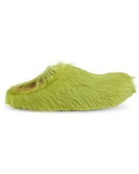 Marni - Schoenen ,Groen ,Leer Fussbett Sabot - Lyst