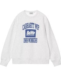 Carhartt - Hoodies & Sweatvesten ,Grijs ,Katoen Katoenen Sweater Met Ronde Hals - Lyst