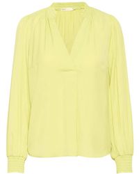 Inwear - Lime sorbet bluse mit v-ausschnitt und langen ärmeln - Lyst